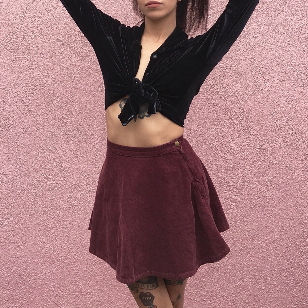Corduroy circle skirt